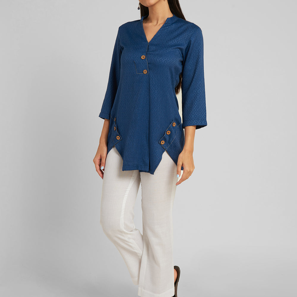 A-line Kurti with Woven Motifs