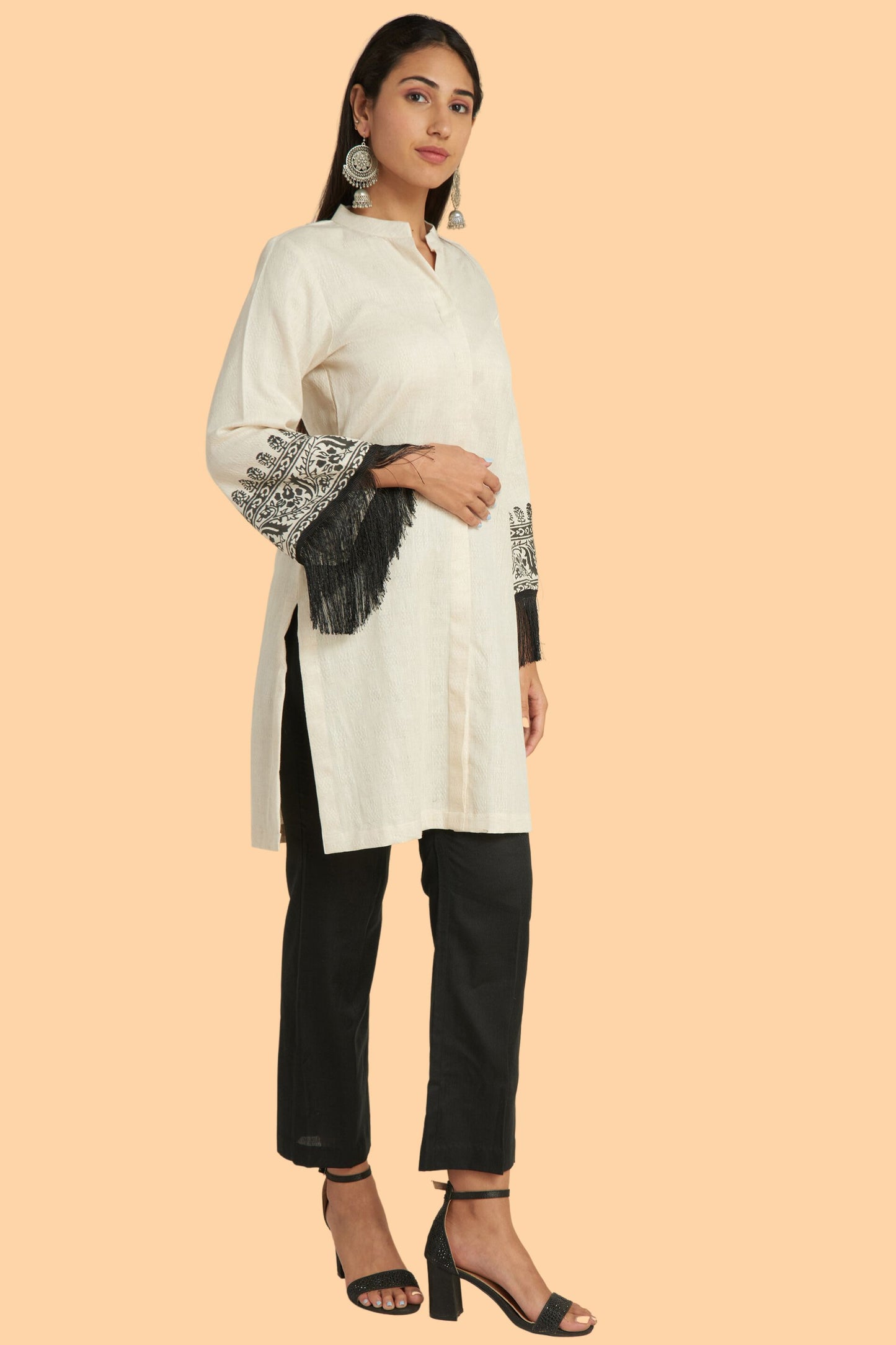 Buy Flora Printed Bell Sleeves Kurti With Plazo online from Wear Your Design