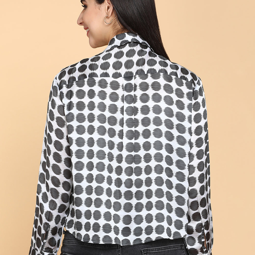 
                      
                        Comfort Polka Dots Printed Casual Shirt
                      
                    