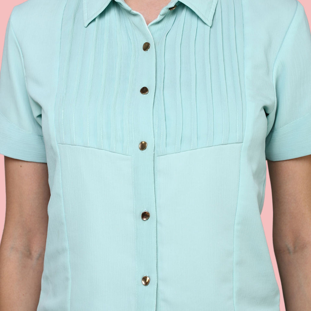
                      
                        Pista Green Shirt Top With Buttons
                      
                    
