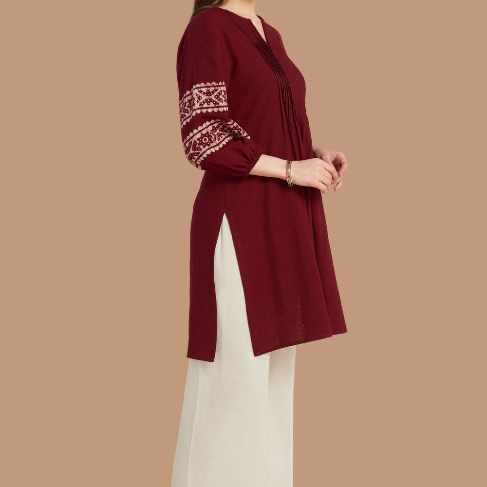 
                      
                        Batik printed Kurta With Pleats
                      
                    