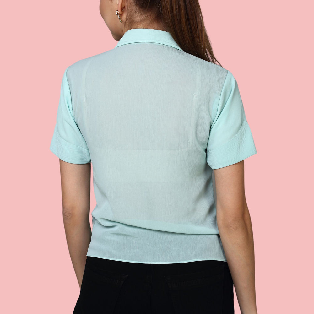 
                      
                        Pista Green Shirt Top With Buttons
                      
                    
