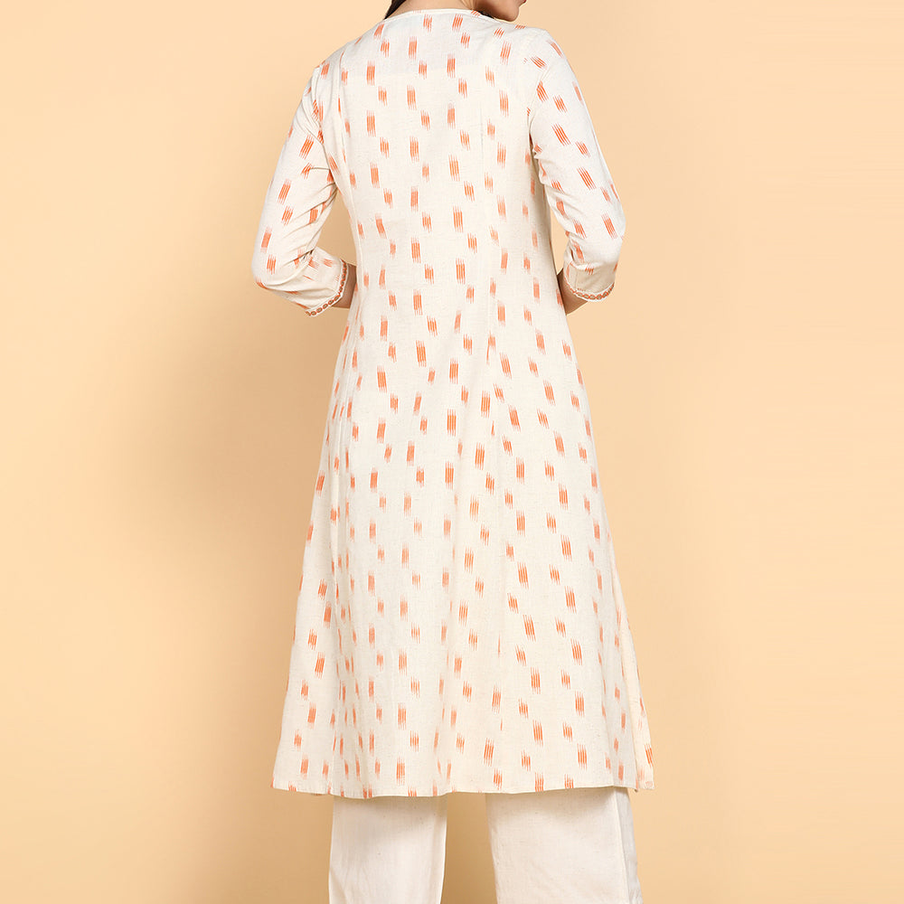 
                      
                        Embroidered Cotton Round Neck Women's Festive Wear Kurta
                      
                    