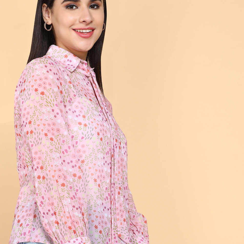 
                      
                        Comfort Floral Printed Casual Shirt
                      
                    