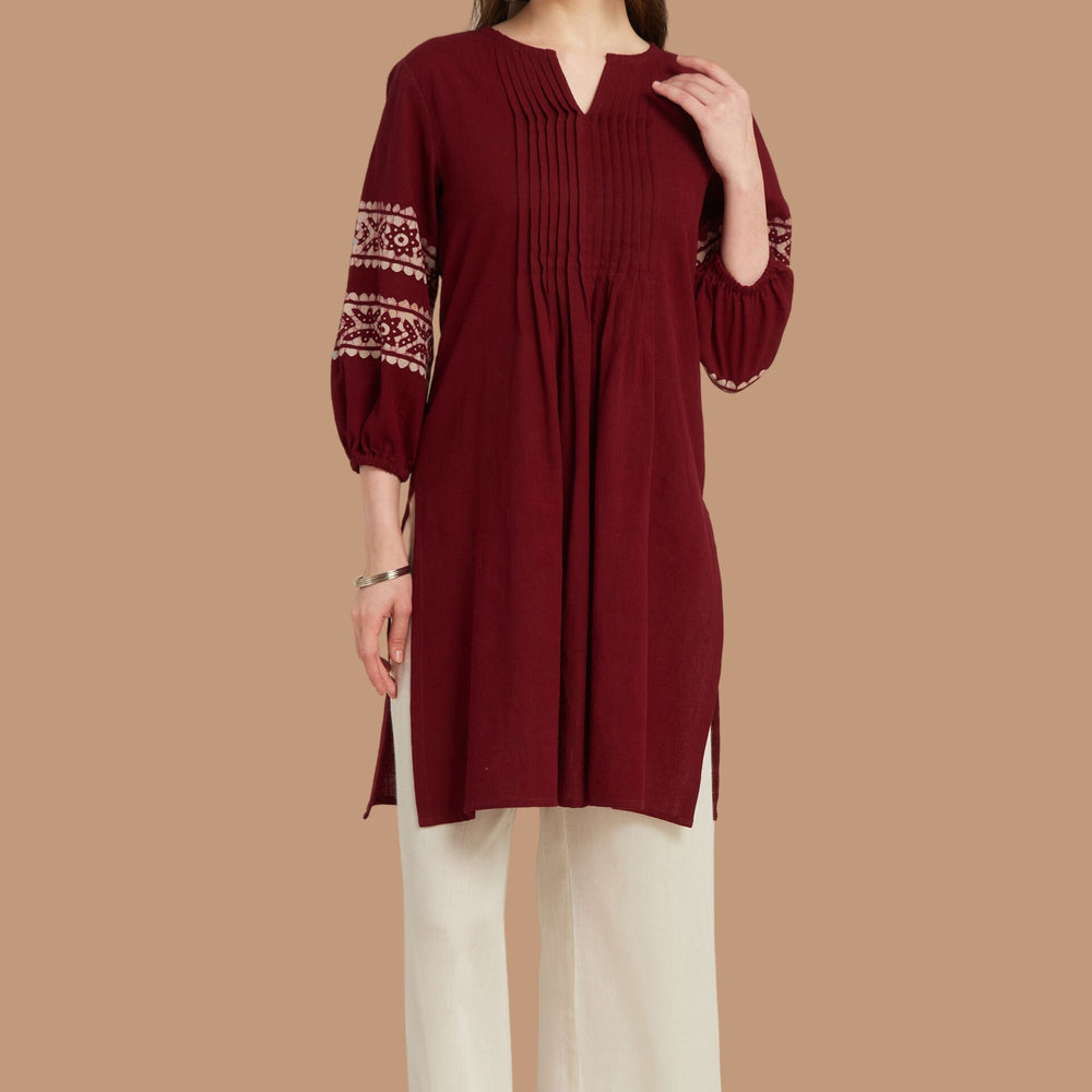 
                      
                        Batik printed Kurta With Pleats
                      
                    