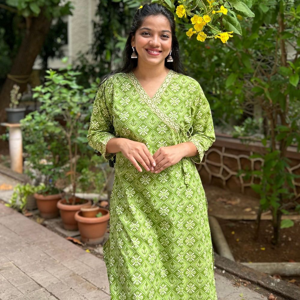 
                      
                        PACK OF TWO ETHNIC MOTIFS PRINTED GOTTA PATTI COTTON KURTAS
                      
                    