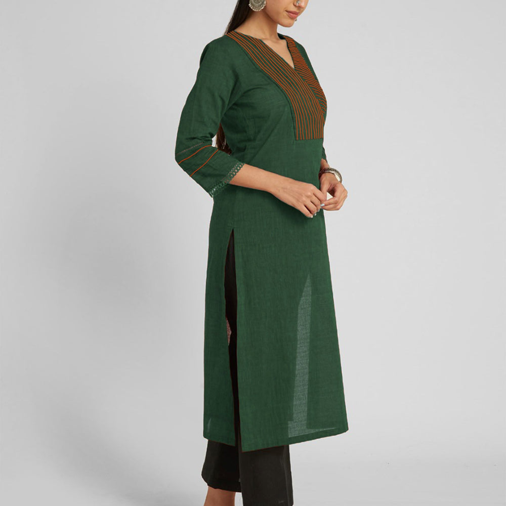 
                      
                        Classic long kurta crafted from a smooth, luxurious Mangalagiri cotton fabric
                      
                    