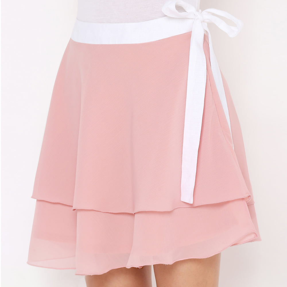 
                      
                        Women Pink Solid Flared Above Knee-Length Skirt
                      
                    