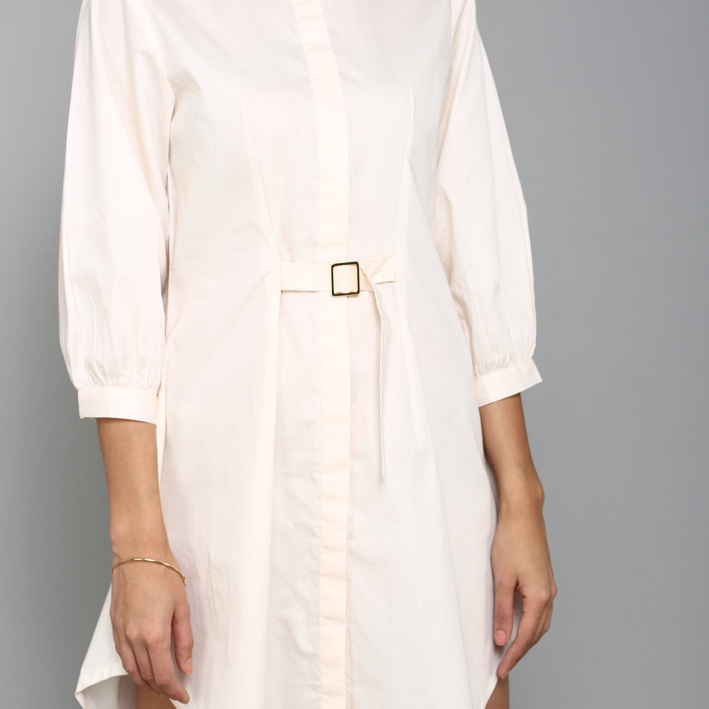 
                      
                        Light Peach 3/4 Sleeves Shirt Dress
                      
                    